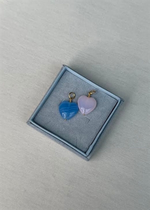 French grande heart pendant Blue Pico 